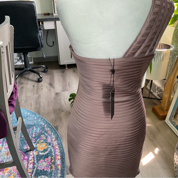 BCBG One Shoulder Blush Dress - Picture 8 of 11